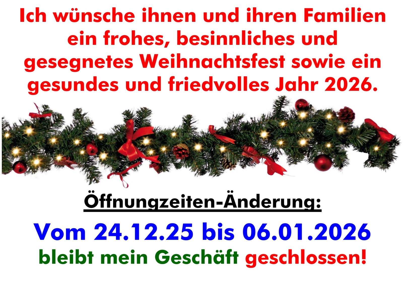 oeffnungszeiten heiligabendsilvester